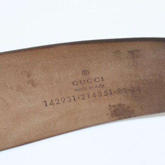 Gucci GG Supreme Monogram Men Belt 85/34 Interlocking Brown/Beidge 142931 READ - Picture 8 of 12